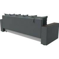 Диван Лига диванов Дубай Лайт полки справа 132282 (рогожка Амур 07 серый)