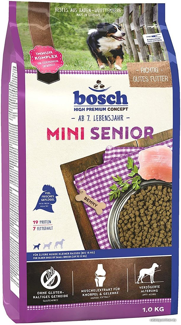 Сухой корм для собак Bosch Mini Senior 1 кг