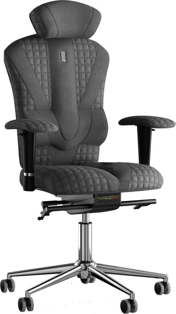 

Офисное кресло Kulik System Victory Design азур (серый с подголовником)