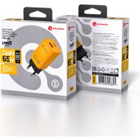 Сетевое зарядное Atomic UniQ G651 GAN 65W (желтый) в Солигорске