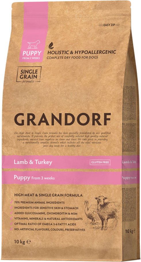 

Сухой корм для собак Grandorf Lamb & Turkey Puppy (с ягненком и индейкой) 10 кг
