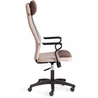Офисное кресло TetChair Aviator флок/ткань (коричневый/бежевый/серый)