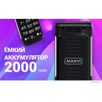 Кнопочный телефон Maxvi E10 (черный)