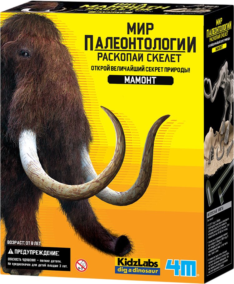 

Набор для опытов 4M Раскопай скелет. Мамонт 00-03236