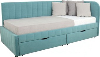Кровать-тахта DiArt София правая (велюр Ultra Mint)