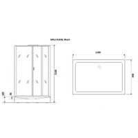 Душевая кабина Niagara NG-6912-01GQL BLACK 120x80x210 (тонированное стекло)