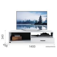 Тумба Империал Йорк 1д1ящ ЛВ (белый жемчуг-белый глянец)