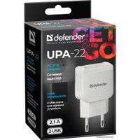 Сетевое зарядное Defender UPA-22 (белый)