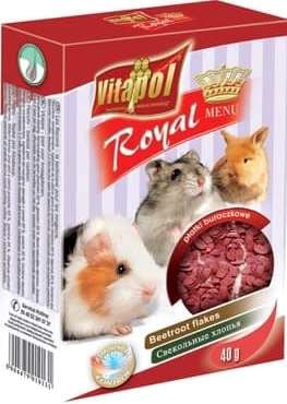 

Лакомство для грызунов Vitapol Royal Menu свекольные хлопья 40 г