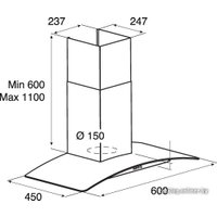 Кухонная вытяжка Jetair TORY P 60 INX (68116911)