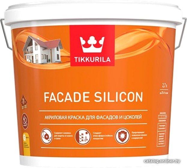 Краска Tikkurila Facade Silicon VVA Фасадная 0.9 л (глубокоматовый)