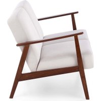 Диван Halmar Milano 2S tap. Castel 04 (светло-бежевый/орех)