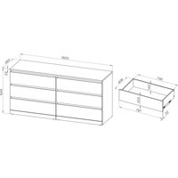 Комод Mio Tesoro Varma Prime 6D (дуб беленый)