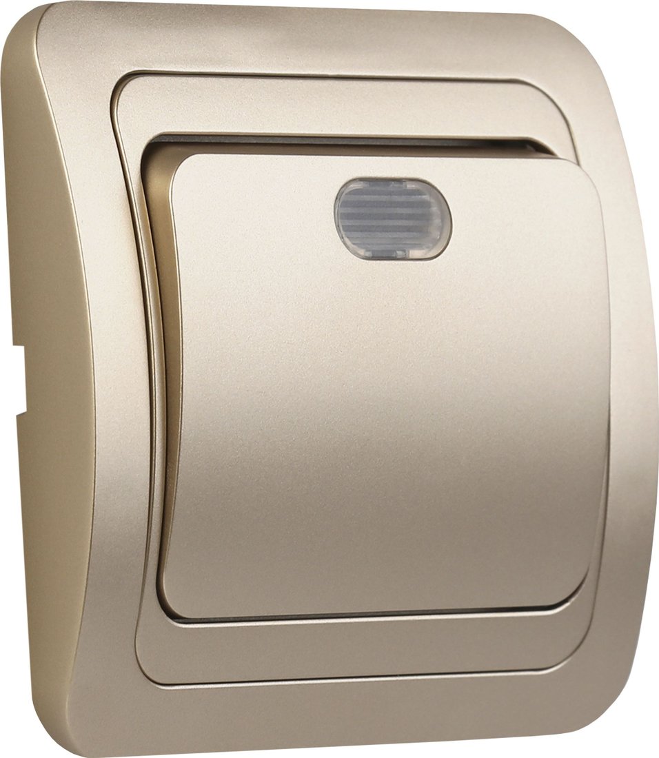 Выключатель Smart Buy SBE-02c-10-SW1-1-c (шампань)