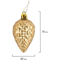 Елочная игрушка Золотая сказка 591128 (39 пр, золотистый)