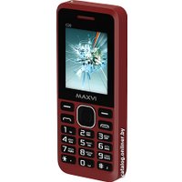 Кнопочный телефон Maxvi C20 (винный красный)