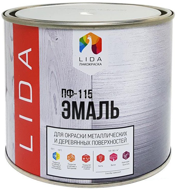 

Эмаль LIDA ПФ-115 М 2 кг (нуга-коричневый)