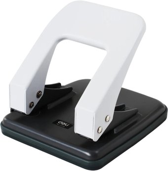 Дырокол Deli Start 0104 35 листов (белый/черный)