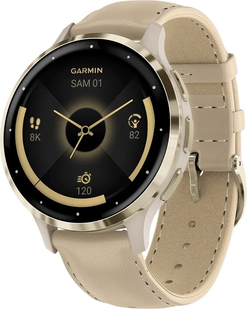 

Умные часы Garmin Venu 3S (френч-грей, с кожаным ремешком)