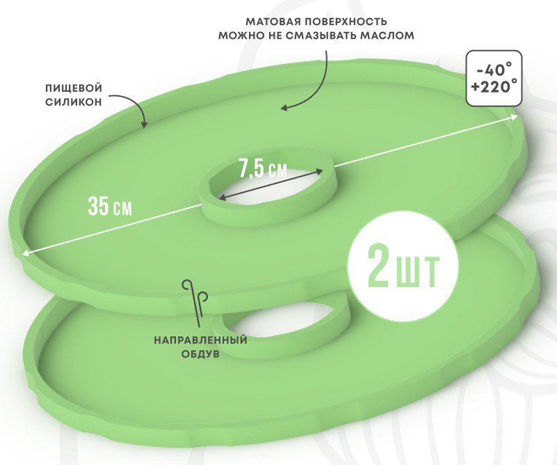 

Поддон для пастилы Сам Себе Шеф силиконовый для пастилы d35 (2 шт)