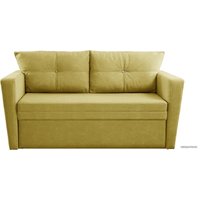 Диван Brioli Пино К двухместный (рогожка, J9 желтый)