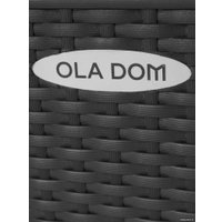 Кашпо Элластик-Пласт Ola Dom Rattan (31л, антрацит)