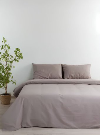 Евро комплект постельного белья Блакiт Евро 70х70 41261/0 16-0906 (капучино, однотонный)