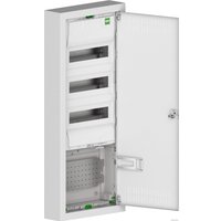 Бокс пластиковый Elektro-Plast MSF TWIN RN комбинированный,3*12M+1xМП перф., N/PE-шинки, 1xSCHUKO, мет. дверь, белый RAL9016, 358x853x100mm, IP30