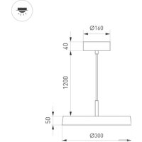 Люстра средней высоты Arlight SP-ELEGANT-R300-17W Day4000 033919(1)