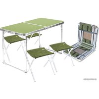Стол со стульями Nika складной стол влагостойкий и 4 стула ССТ-К2 (хаки)