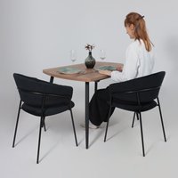 Стул с подлокотниками Алвест AV 433 (черный бархат H-75/черный)