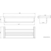 Полка для полотенца Milacio Ultra MCU.965.SS (нержавеющая сталь)