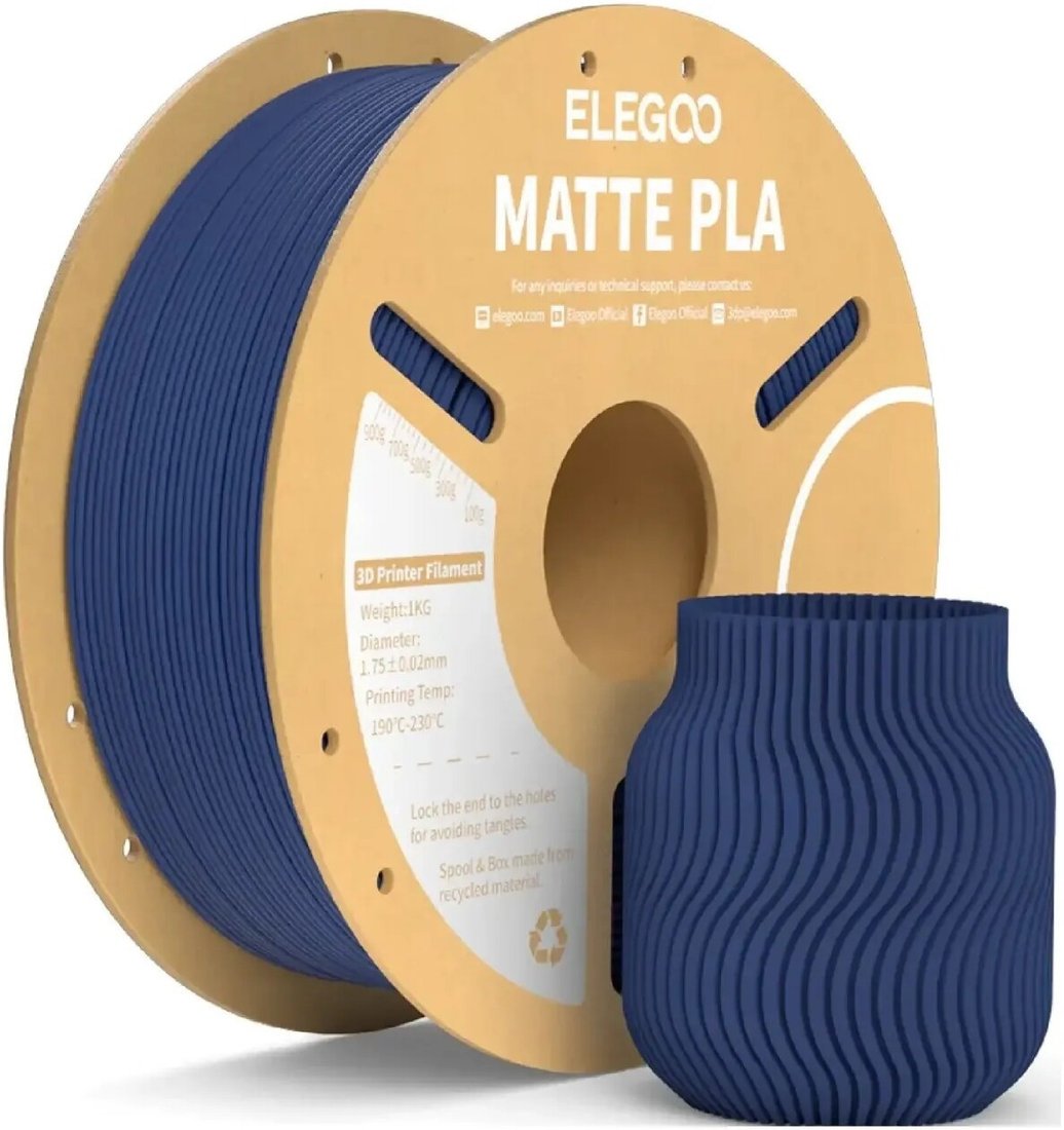 Филамент Elegoo PLA Matte (1.75 мм, 1 кг, темно-синий)