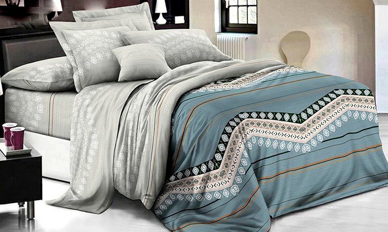 

2-спальный комплект постельного белья с евро простыней Бояртекс № 7198-8 S/P 2сп. с европростыней (креп-жатка)