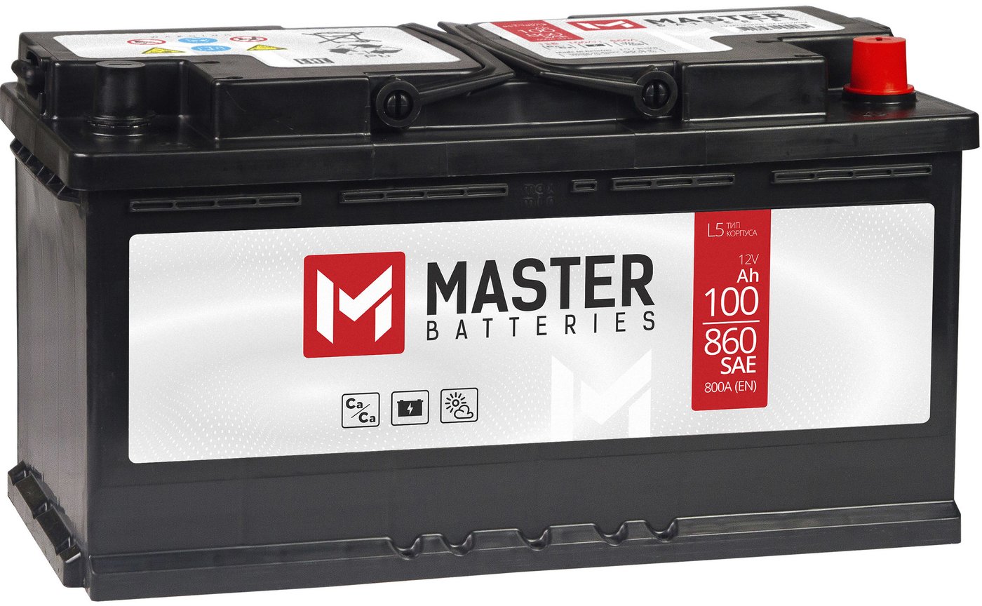 

Автомобильный аккумулятор Master Batteries R+ (100 А·ч)