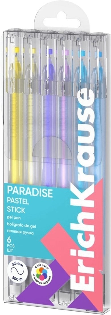 

Набор гелевых ручек Erich Krause Paradise Stick Pastel 61308 (6 шт)