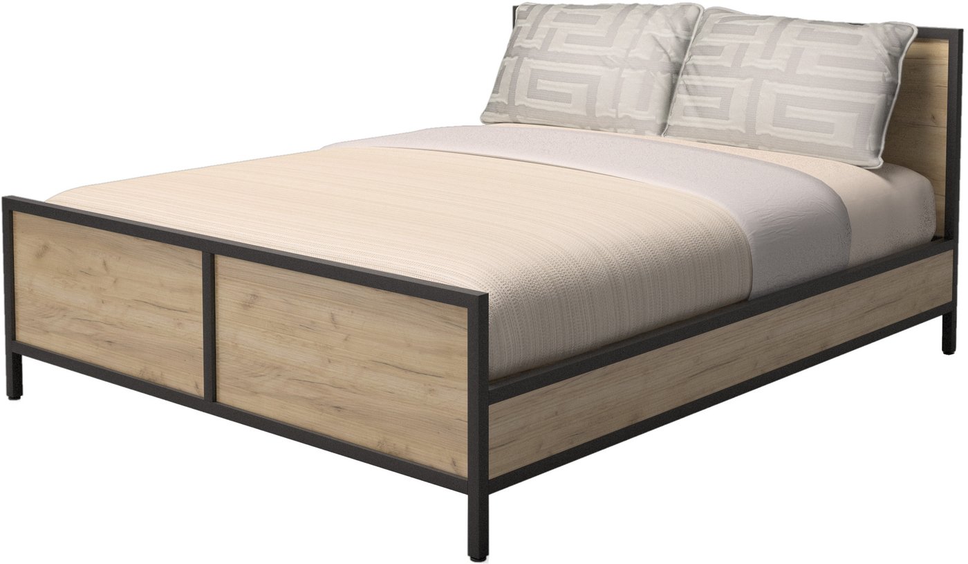 

Кровать Millwood Neo Loft КМ-2.8 Л 207x186.5x94 (дуб золотой Craft/металл черный)