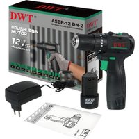 Ударная дрель-шуруповерт DWT ASBP-12DN-2 (с 2-мя АКБ, кейс)
