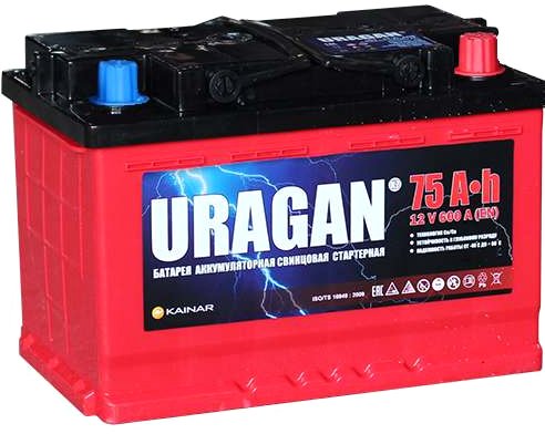 

Автомобильный аккумулятор Uragan R (75 А·ч)