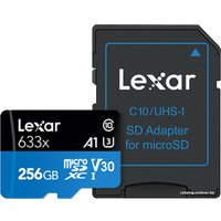 Карта памяти Lexar 633x microSDXC LSDMI256BB633A 256GB (с адаптером)