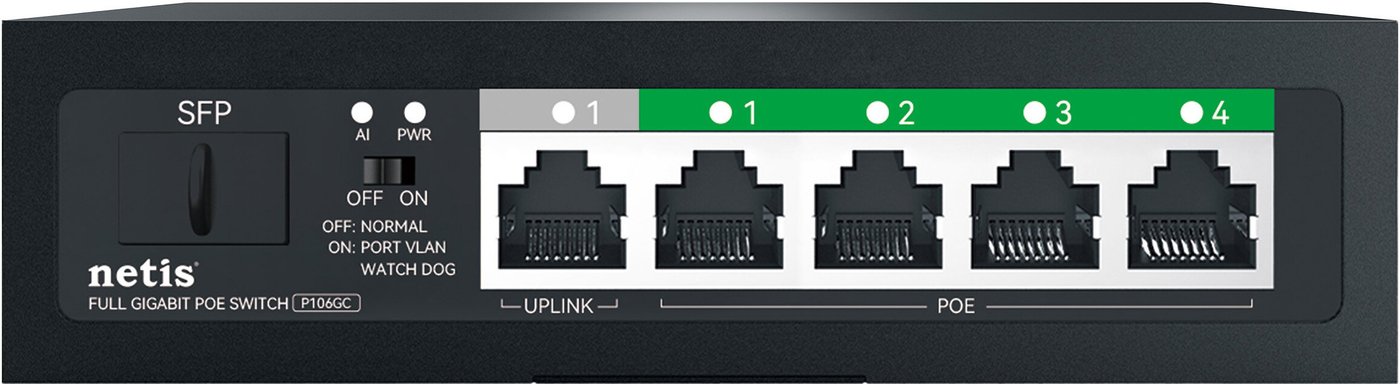 

Неуправляемый коммутатор Netis P106GC