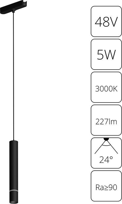 

Трековый светильник Arte Lamp Rapid A1159PL-1BK