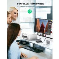 KVM переключатель Ugreen CM293 70439 2 x USB Type-A - 2 x USB Type-B/2 x HDMI (черный)