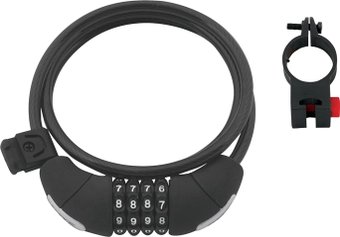 Тросовый велосипедный замок Force Lux кодовый 120/8 49115
