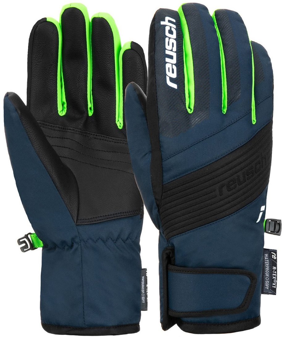 

Горнолыжные перчатки Reusch Duke R-Tex Xt Junior 6261212-7712 (р-р 5.5, Black/Dress Blue/Green)