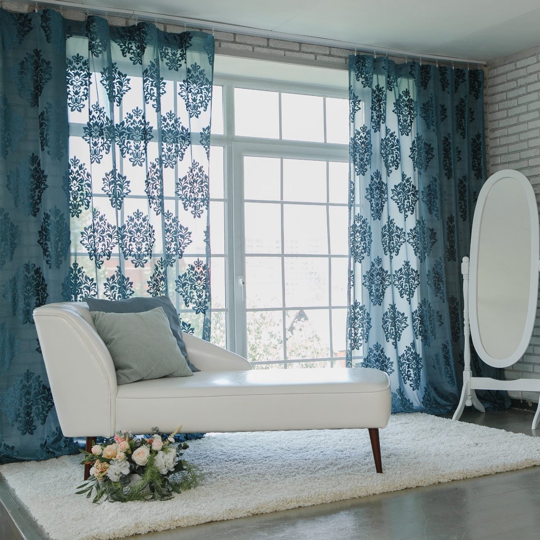 

Штора Этель Ренессанс Лазурный 3277293 1.7x2.65 м (1 шт)