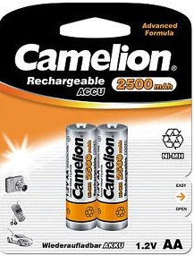 

Аккумулятор Camelion AA 2500mAh 2 шт. [NH-AA2500-BP2]