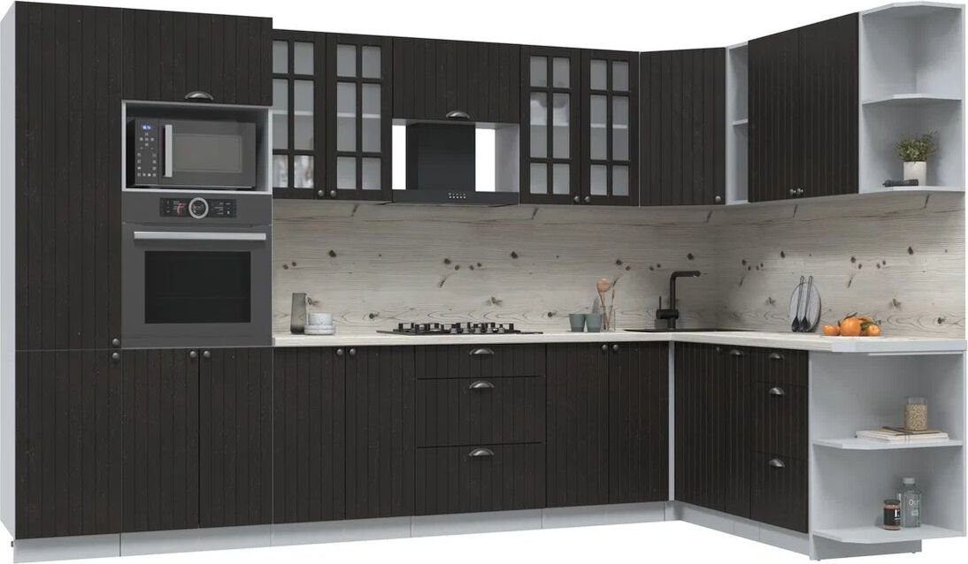 

Готовая кухня Интерлиния Берес 1.88x3.4 ВТ правая (дуб английский/бискайская сосна)