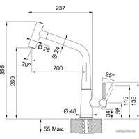 Смеситель Franke Icon 115.0625.190 (черный матовый)