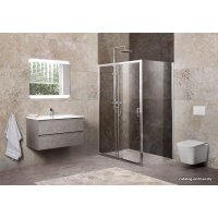 Душевой уголок BelBagno UNIQUE-AH-1-100/115-90-C-Cr (прозрачное стекло)